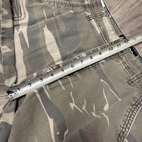 Iron Co Mens Y2K Camo Cargo Shorts Size 32 Text Mud Camo 1435620S Green Brown - Picture 10 of 11